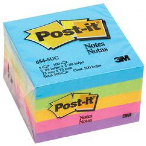 An assortment of post-it notes